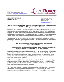 Press Release Art of Compassion Display May 2017