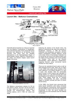 Launch Site &ndash; Baikonur Cosmodrome