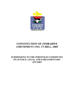 CONSTITUTION OF ZIMBABWE AMENDMENT (NO. 17) BILL, 2005