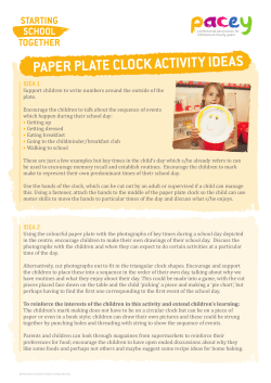 paper plate clock activity ideas