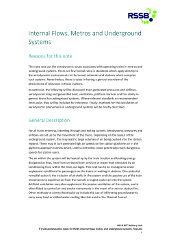 Internal Flows, Metros and Underground Systems