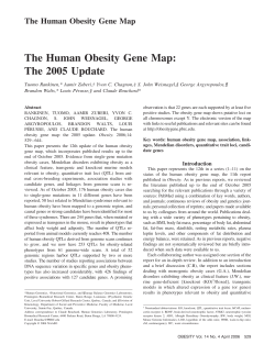 The Human Obesity Gene Map: The 2005 Update