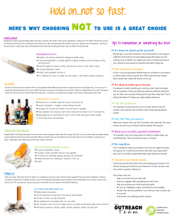 Hold on&hellip;not so fast! - Coalition for a Drug Free Nevada County