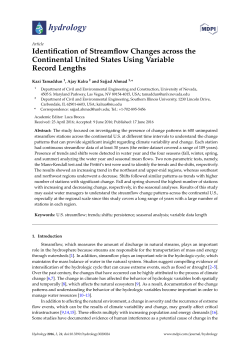 Identification of Streamflow Changes across the Continental United