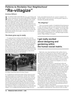 Re-villagize - Permaculture Activist Magazine