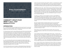 Community Group Study