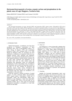 Horizontal heterogeneity of seston, organic