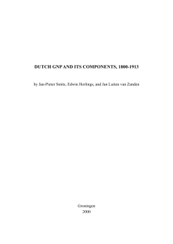 dutch gnp and its components, 1800-1913