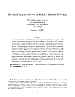 Historical Migration Flows and Global Health Differences&lowast;