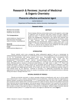 Phenol-An effective antibacterial Agent