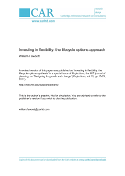 Investing in flexibility - Cambridge Architectural Research Limited