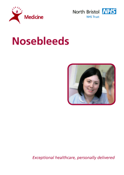 Nosebleeds - North Bristol NHS Trust