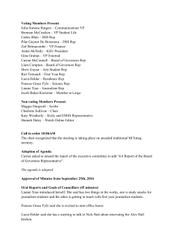 Minutes from Council on October 16