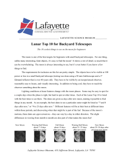 Lunar Top 10 for Backyard Telescopes