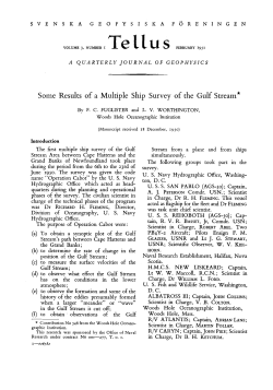Some Results of a Multiple Ship Survey of the Gulf Stream