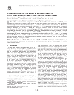 Expansion of subarctic water masses in the North Atlantic and