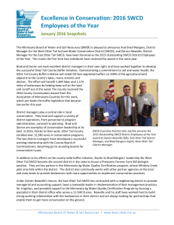 2016 SWCD Employees of the Year - Minnesota Board of Water and
