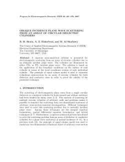 OBLIQUE INCIDENCE PLANE WAVE SCATTERING FROM AN