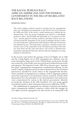 THE RACIAL BUREAUCRACY: AFRICAN AMERICANS AND THE
