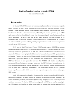 On Configuring Logical Links in EPON 1 Introduction