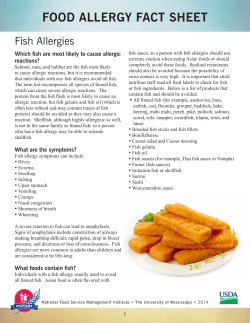 food allergy fact sheet