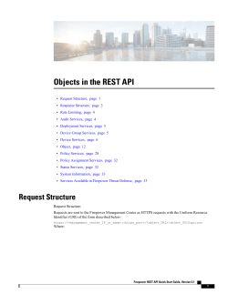 Objects in the REST API