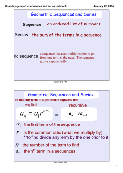 thursday-geometric sequences and series.notebook