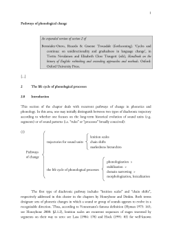 Pathways of phonological change - LingBuzz