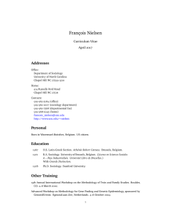 Fran&ccedil;ois Nielsen - UNC