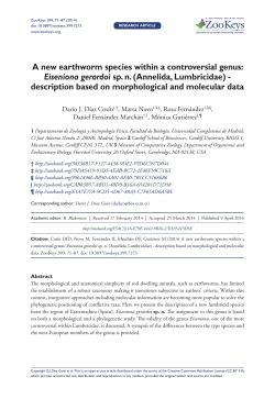 A new earthworm species within a controversial genus