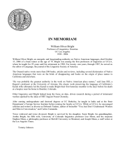 in memoriam - University of California Academic Senate