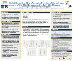 Reliability and validity of a revised version of the self