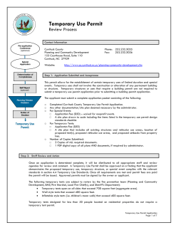 Temporary Use Permit