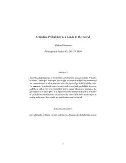 Objective Probability as a Guide to the World