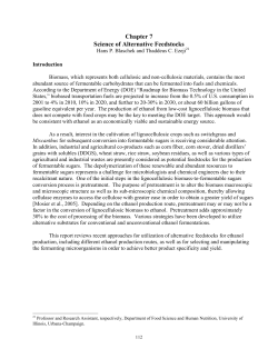 Science of Alternative Feedstocks
