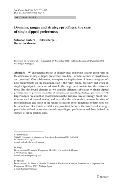 Domains, ranges and strategy-proofness: the case of single