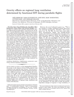 Gravity effects on regional lung ventilation determined by functional