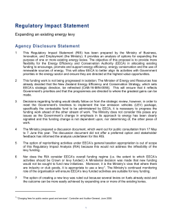 Expanding an existing energy levy - Ministry of Business, Innovation
