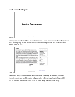 Creating Dendrograms