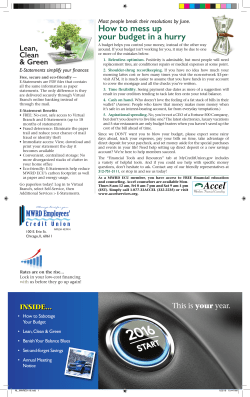 How to mess up your budget in a hurry