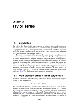 Taylor series