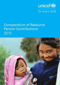 Compendium of Resource Partner Contributions