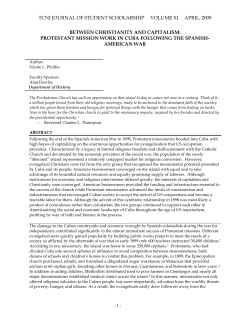 Protestant Mission Work in Cuba Following the Spanish