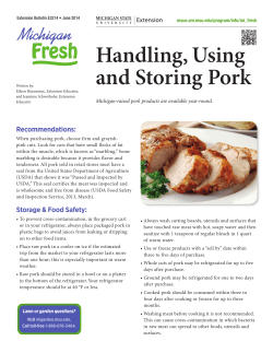 E3214 Handling, Using and Storing Pork