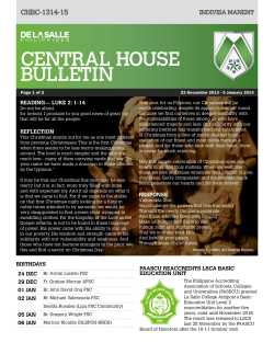 central house bulletin - DLSU-D