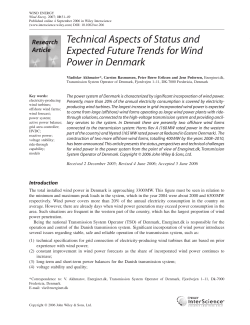 Technical aspects of status and expected future trends for wind