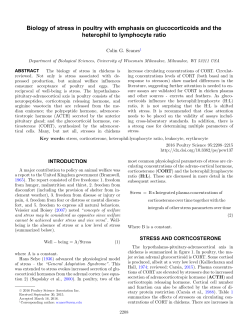 Biology of stress in poultry with emphasis on glucocorticoids and the