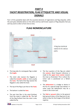 flag ettiquette and visual signals