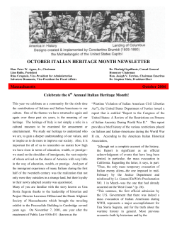 october italian heritage month newsletter