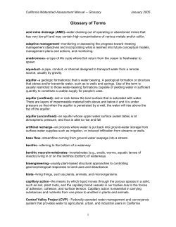 Compiled from online sources - California Watershed Assessment